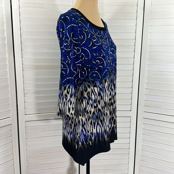 Chico’s Travelers Tunic Size 1 (8) Top Medium NWOT - Picture 6 of 16